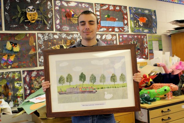Student artwork takes pride of place in the Minister for Education’s office