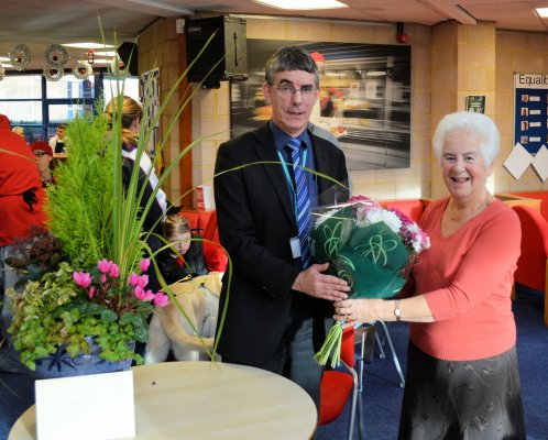A big thank you as volunteer retires from RNIB College Loughborough after 14 years supporting the College